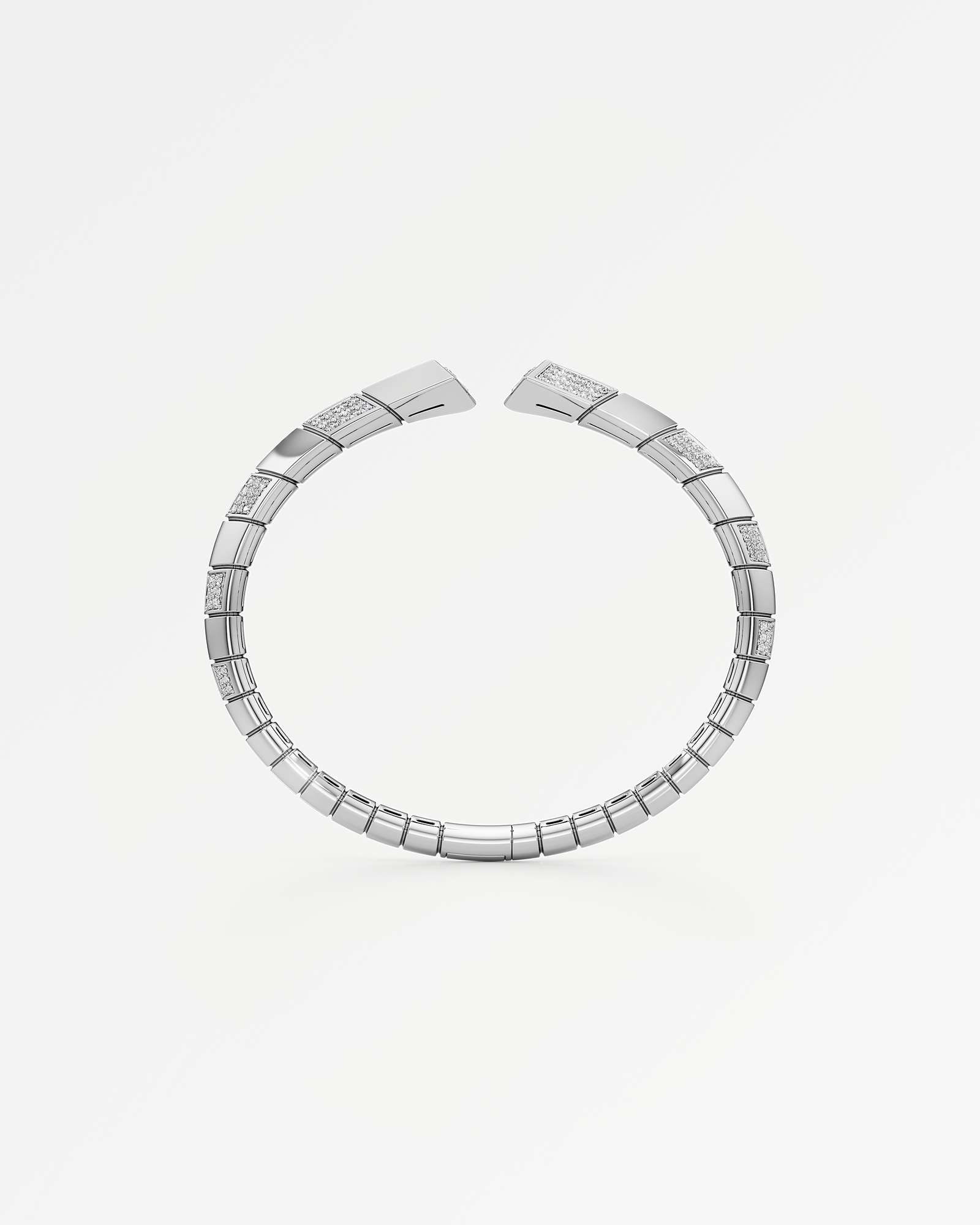 AM To Beyond Skirix Diamond Bangle, in 14K White Gold (2.53 ctw)