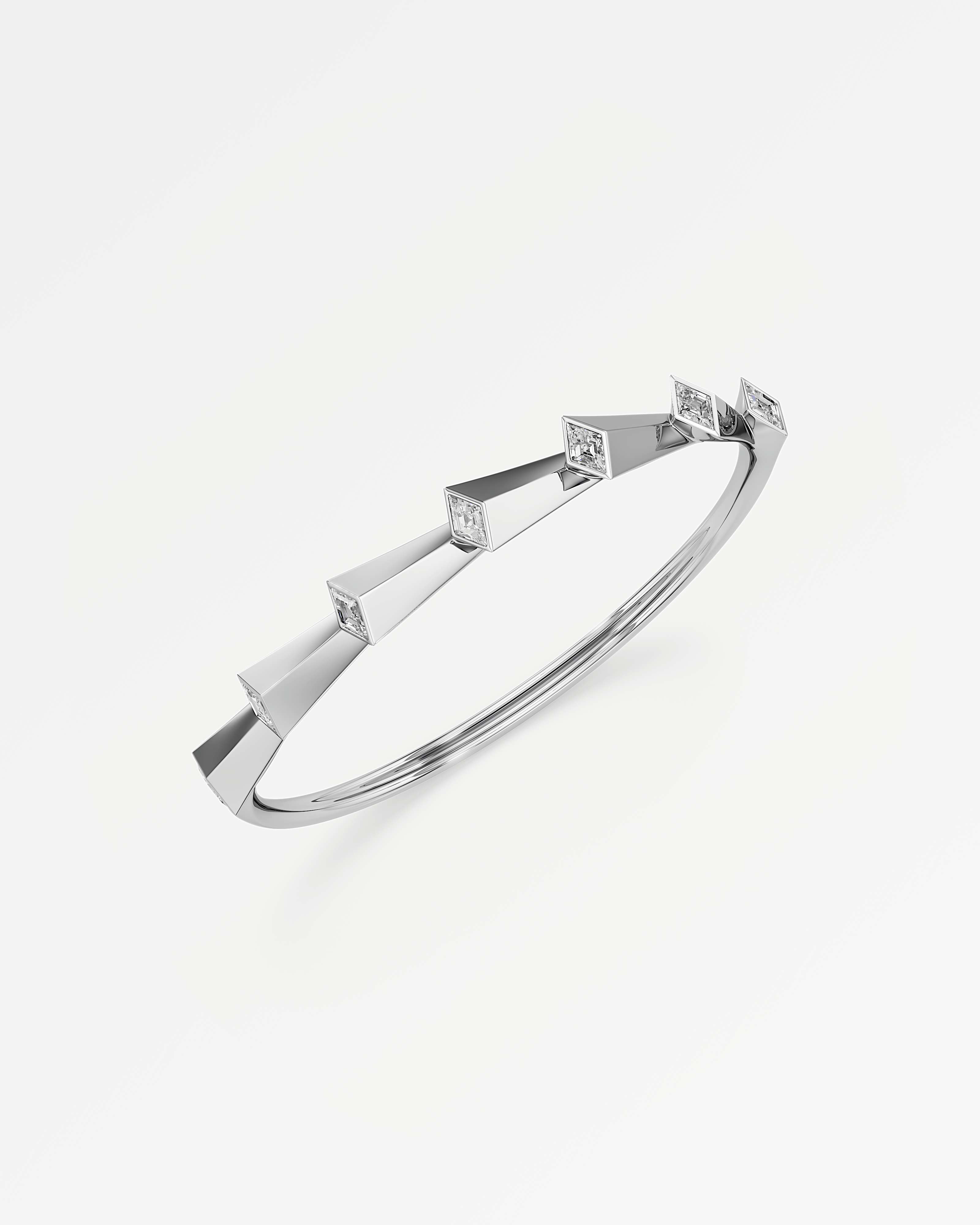 AM To Beyond Resonova Diamond Bangle, In 14K White Gold (1.61 ctw)