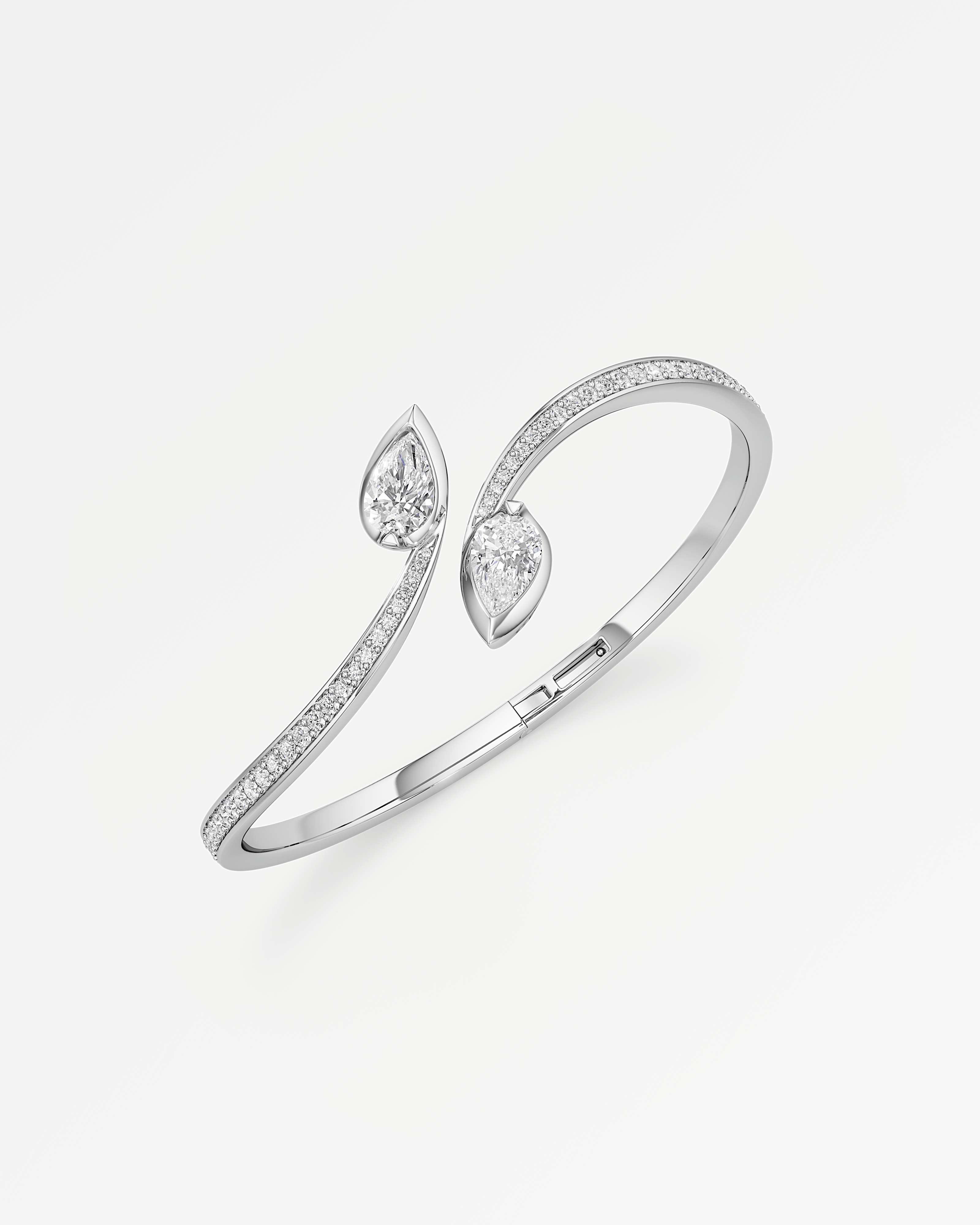 Pinnacle Serelle Diamond Bangle, In 14K White Gold (4.37 ctw)
