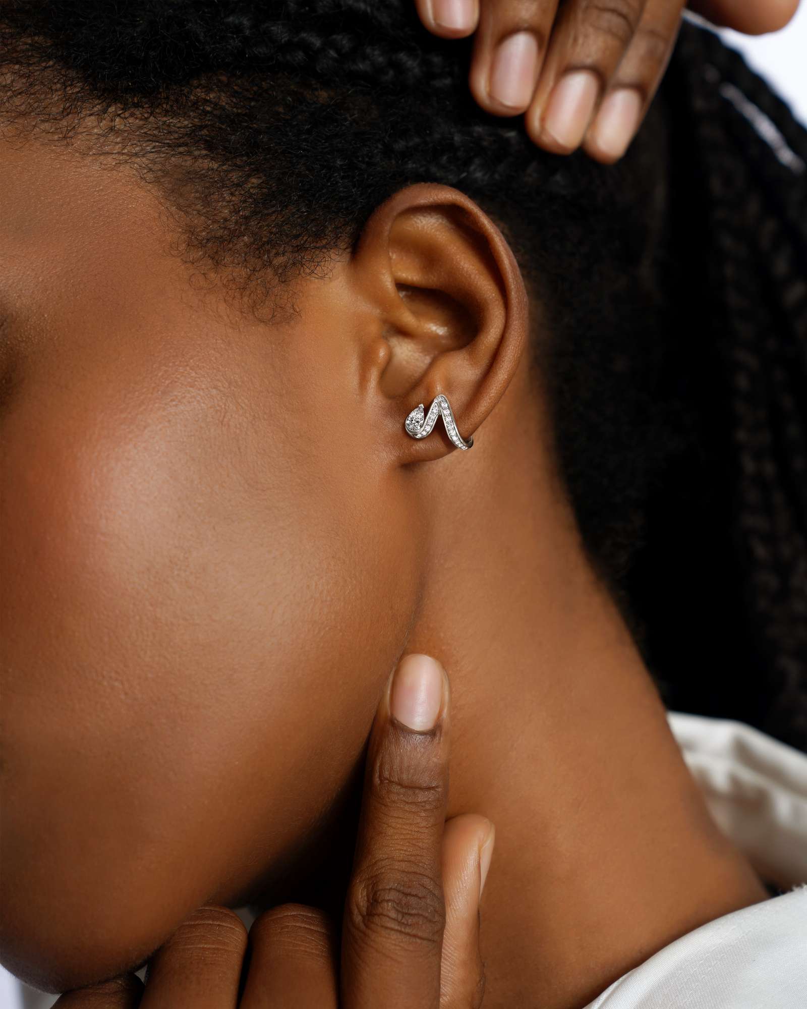 You Tendril Diamond Earrings, in 14K White Gold (0.99 ctw)
