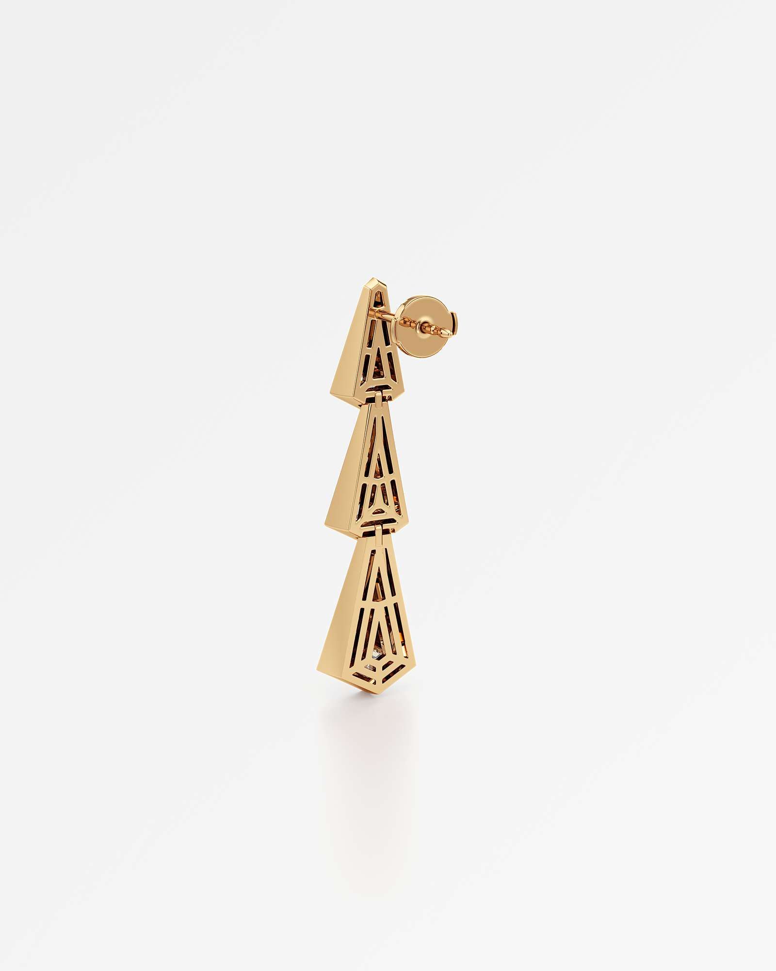 AM To Beyond Trelis Pavé Diamond Earrings, in 14K Yellow Gold (1.79 ctw)