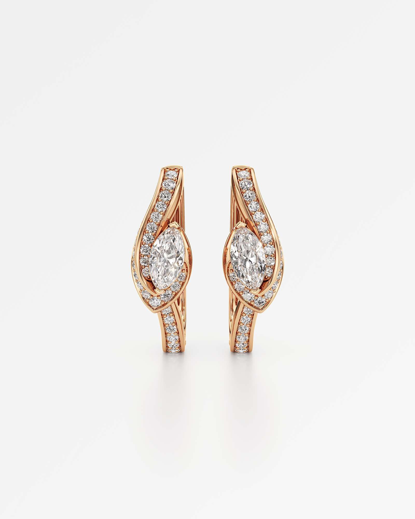 Whirlwind Diamond Hoop Earrings