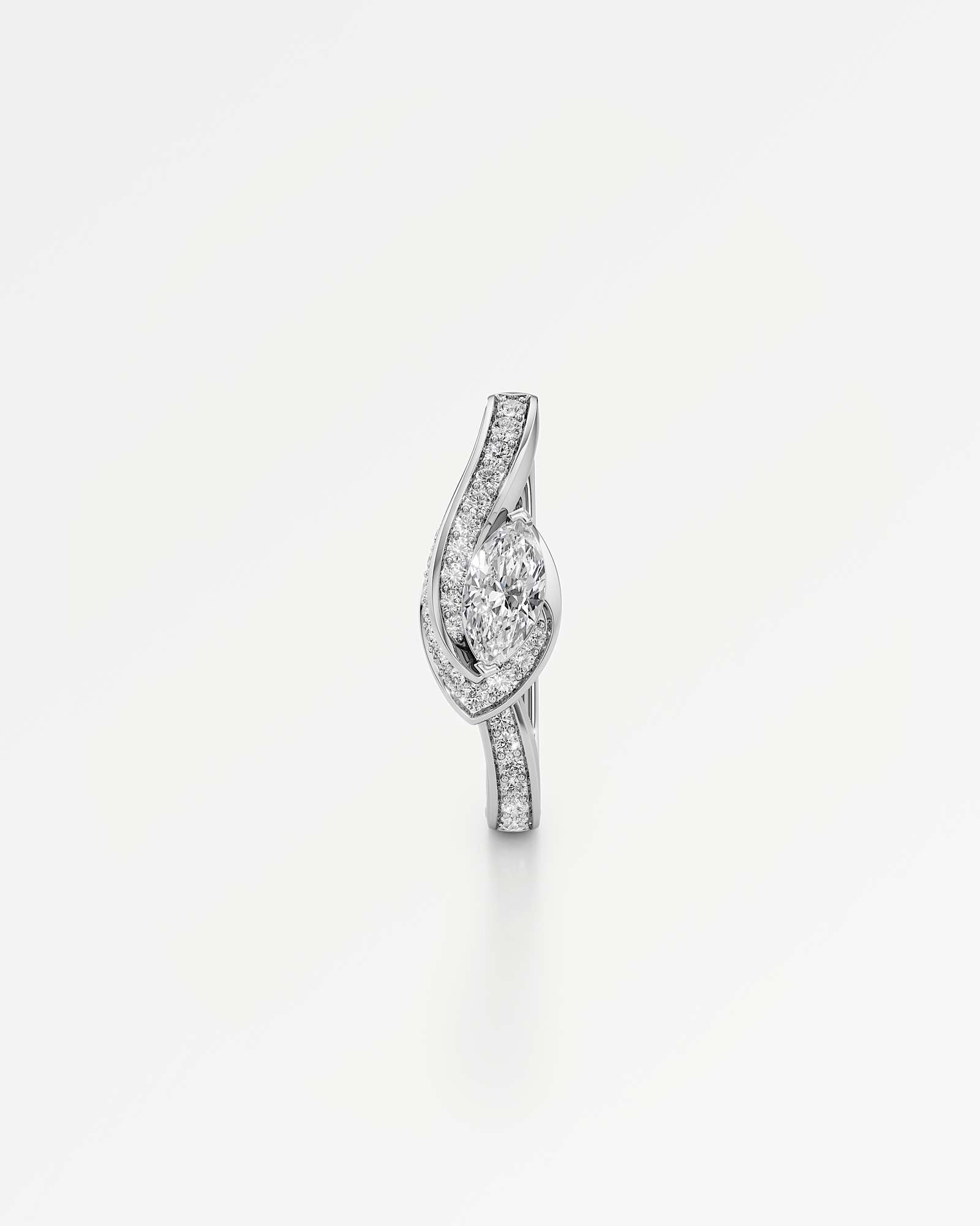 You Whirlwind Diamond Hoop Earrings, in 14K White Gold (1.04 ctw)
