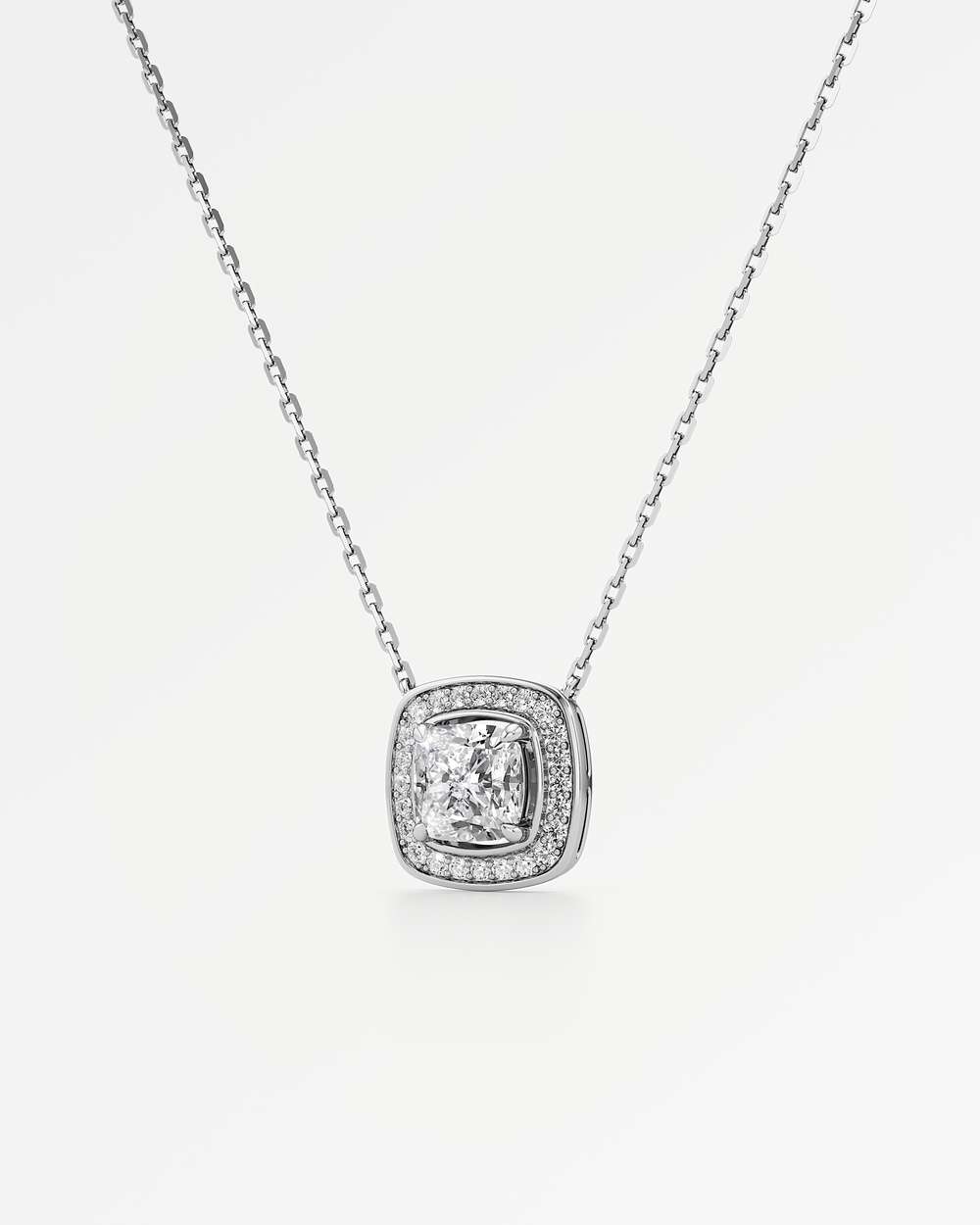 Celeste Diamond Halo Necklace