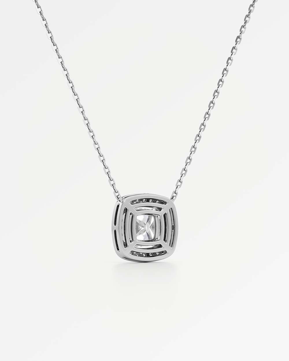 Celeste Diamond Halo Necklace