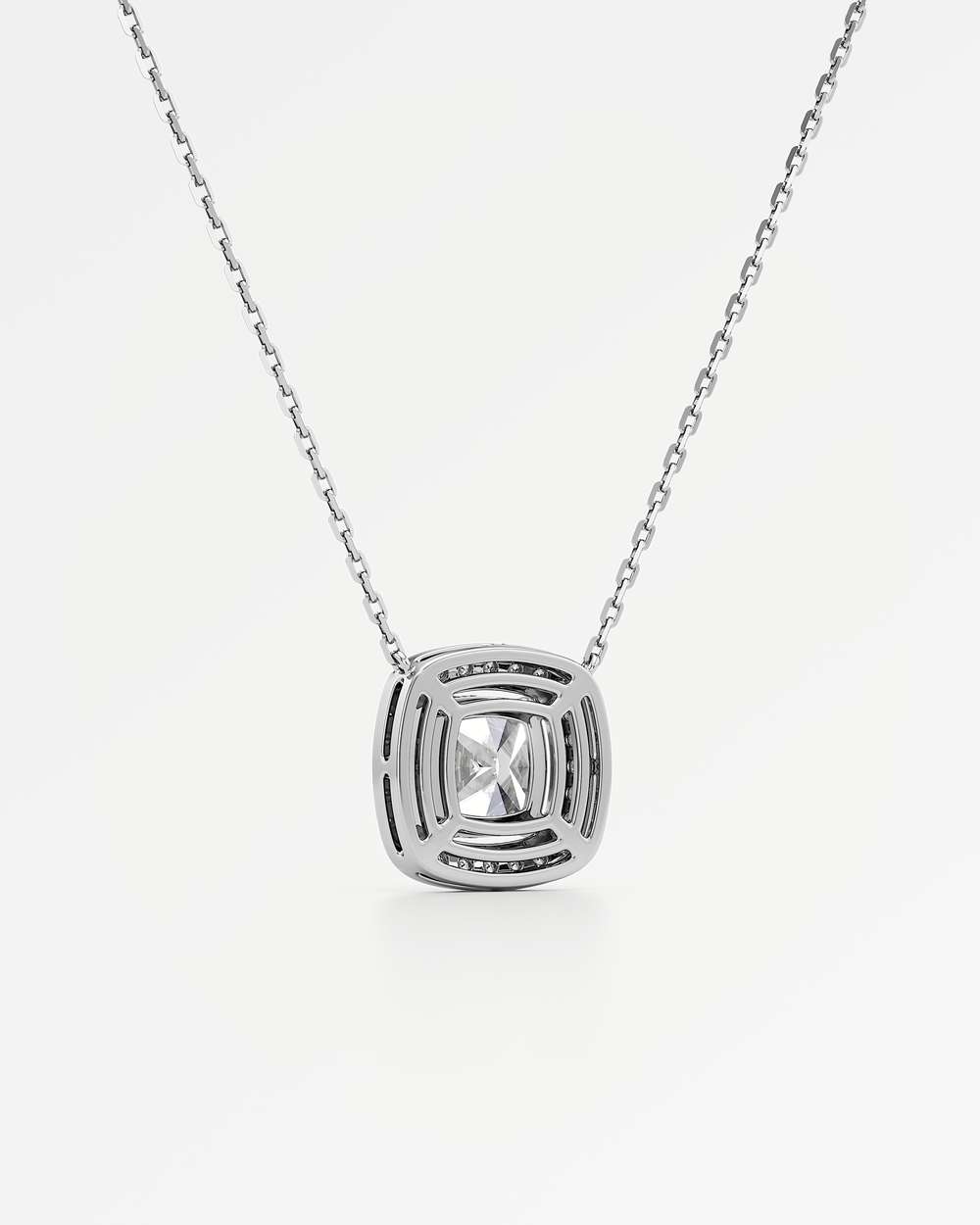 Celeste Diamond Halo Necklace