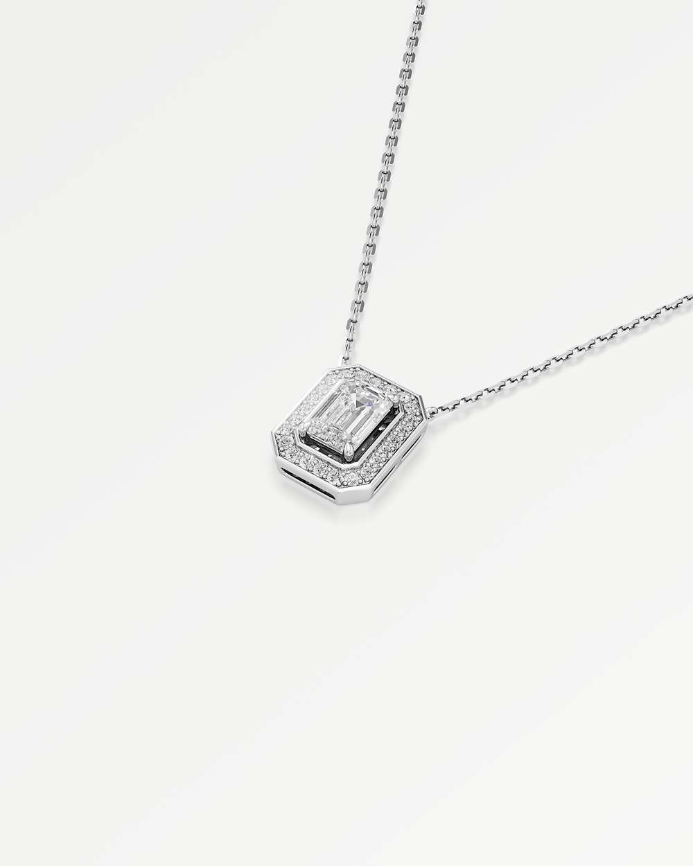 Celeste Diamond Halo Necklace
