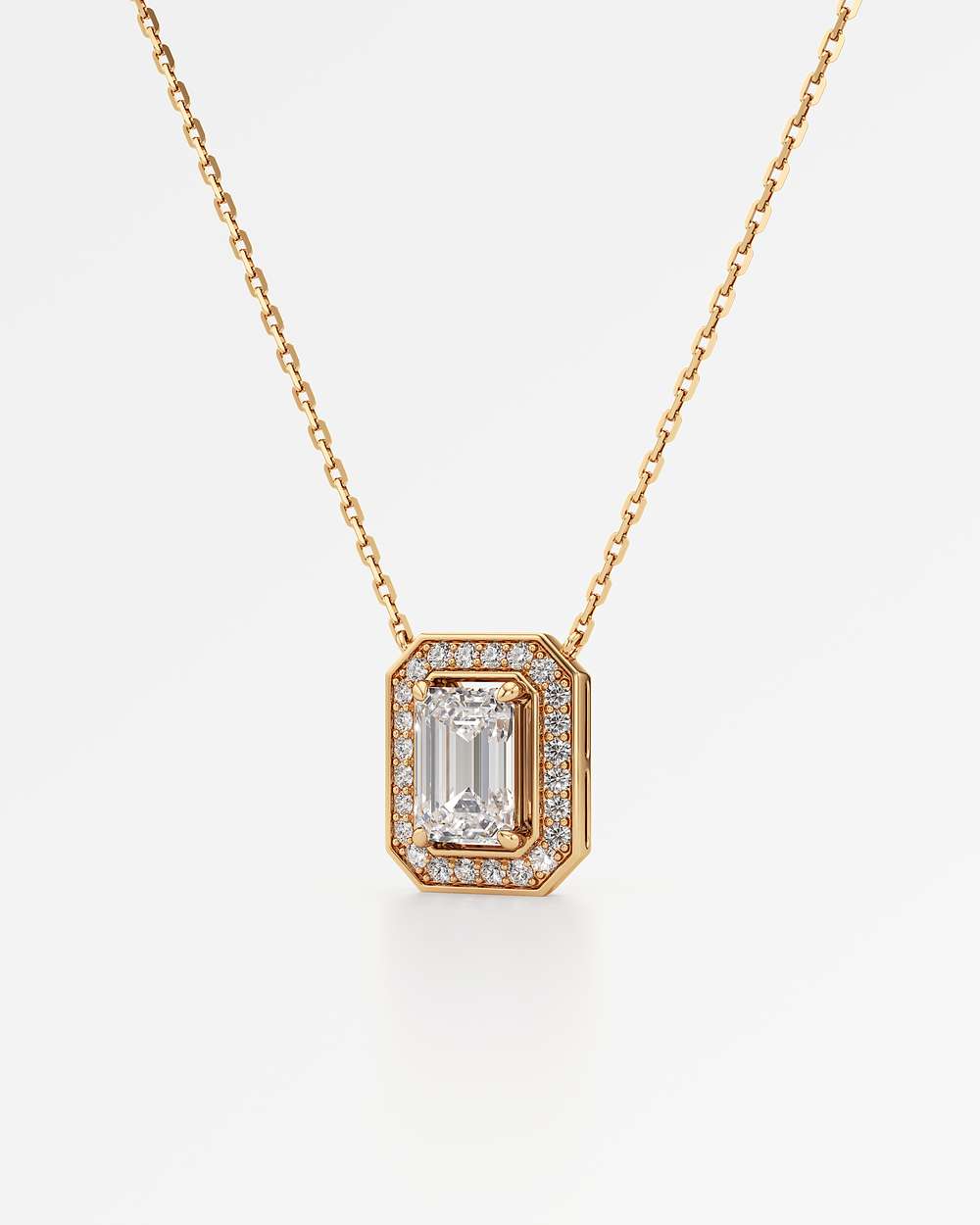 Celeste Diamond Halo Necklace