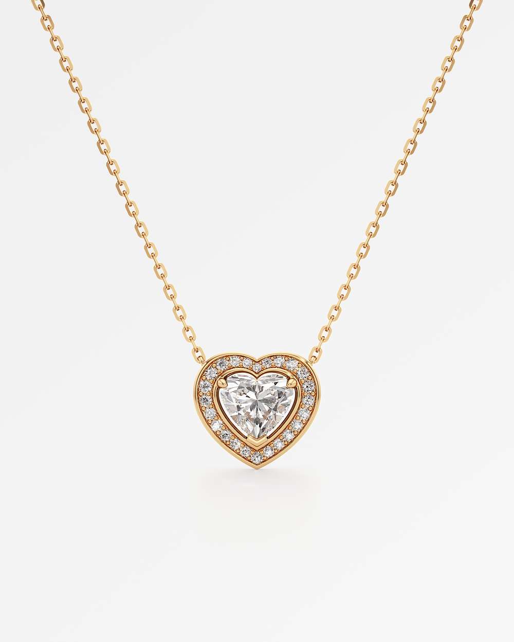 Celeste Diamond Halo Necklace