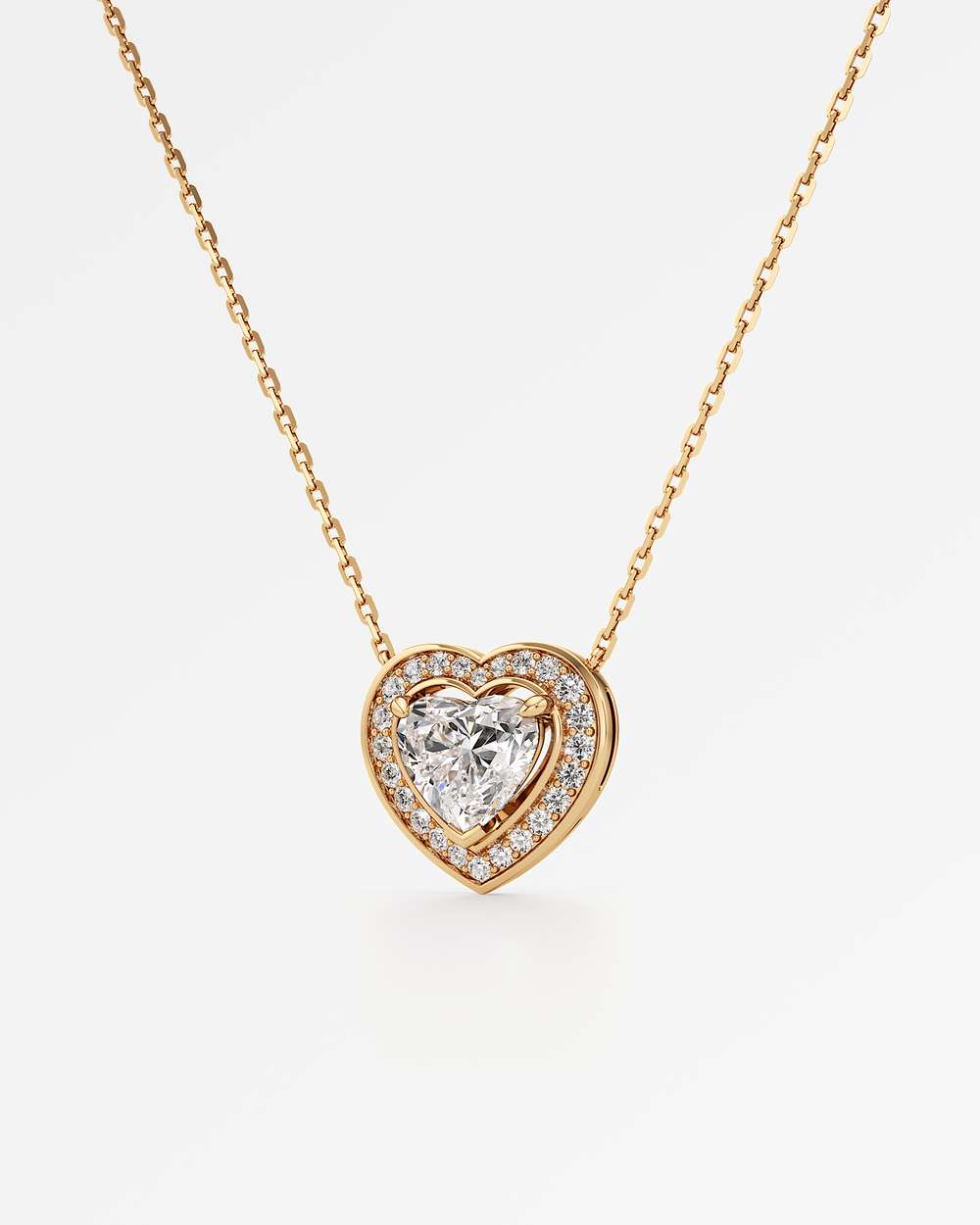 Celeste Diamond Halo Necklace