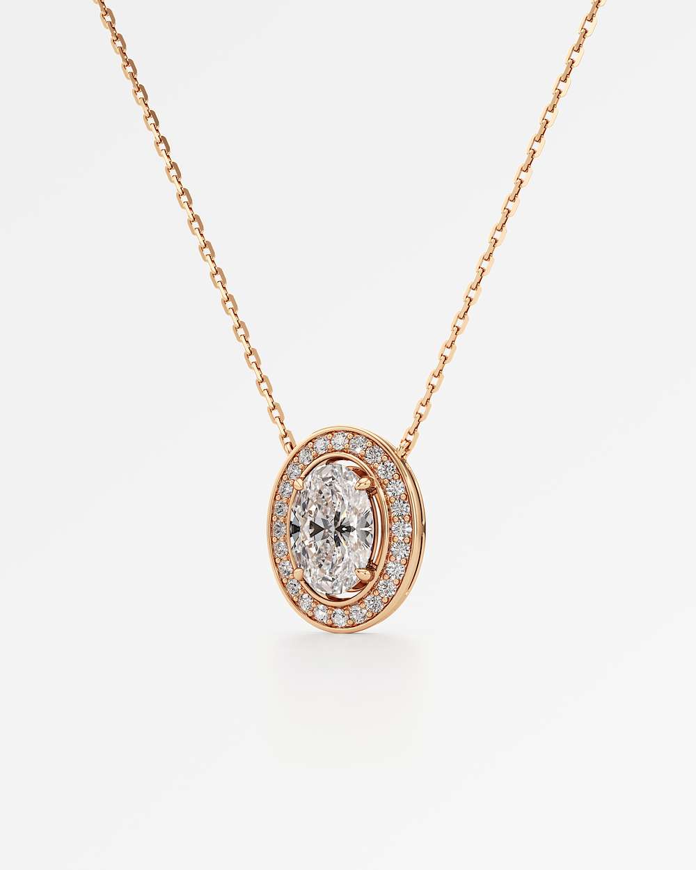 Celeste Diamond Halo Necklace