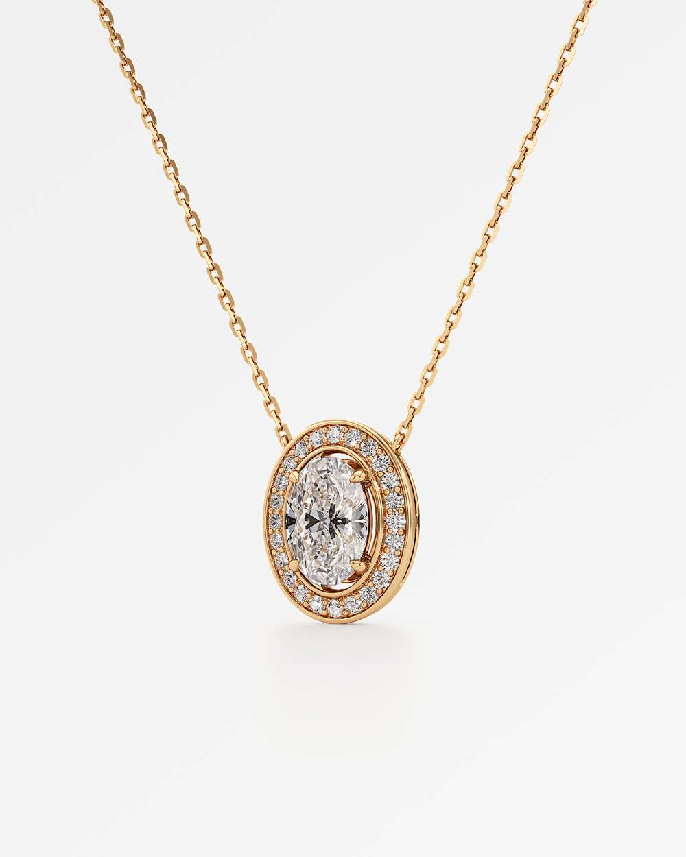 Celeste Diamond Halo Necklace