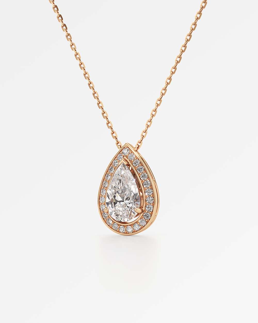 Celeste Diamond Halo Necklace
