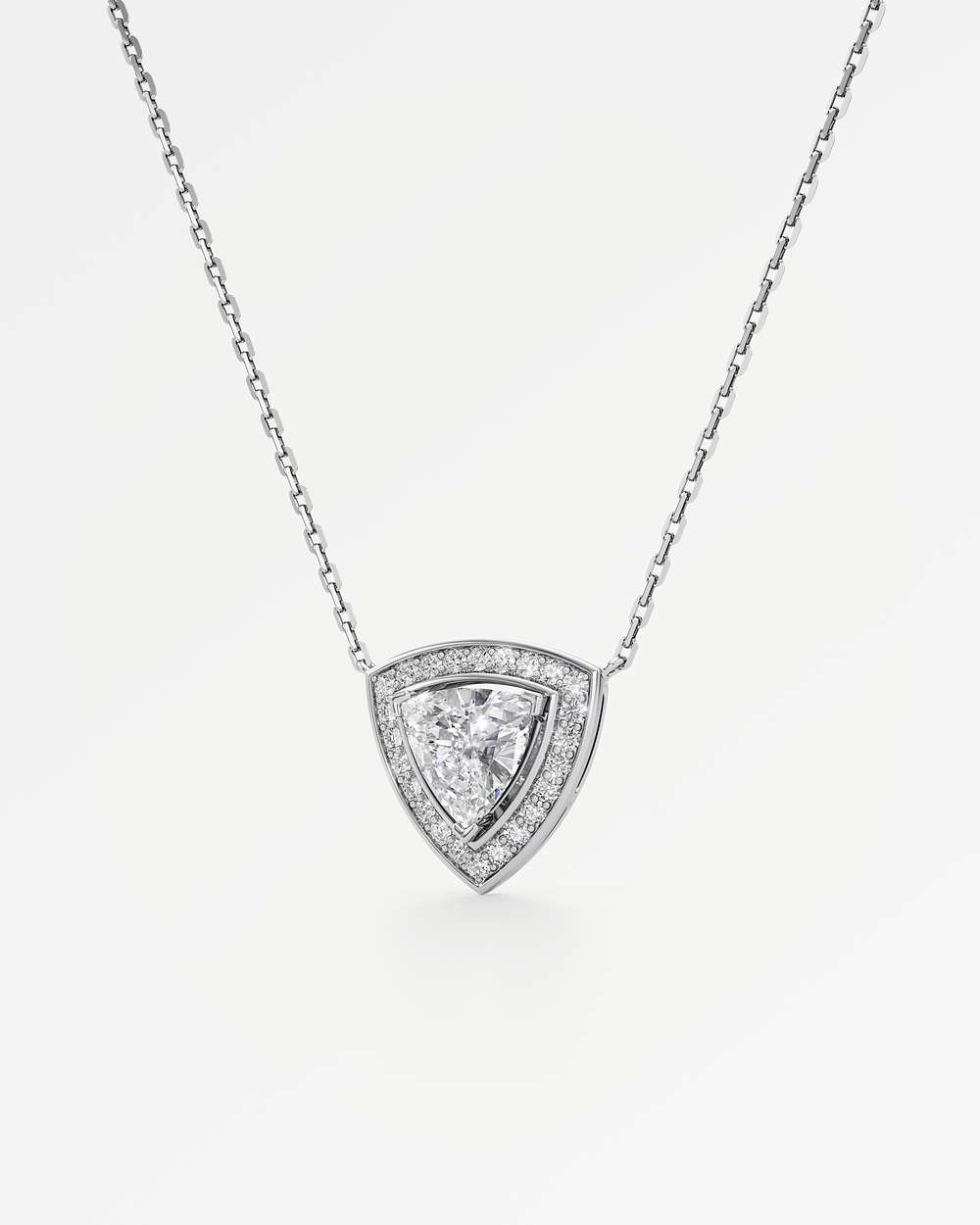 Celeste Diamond Halo Necklace