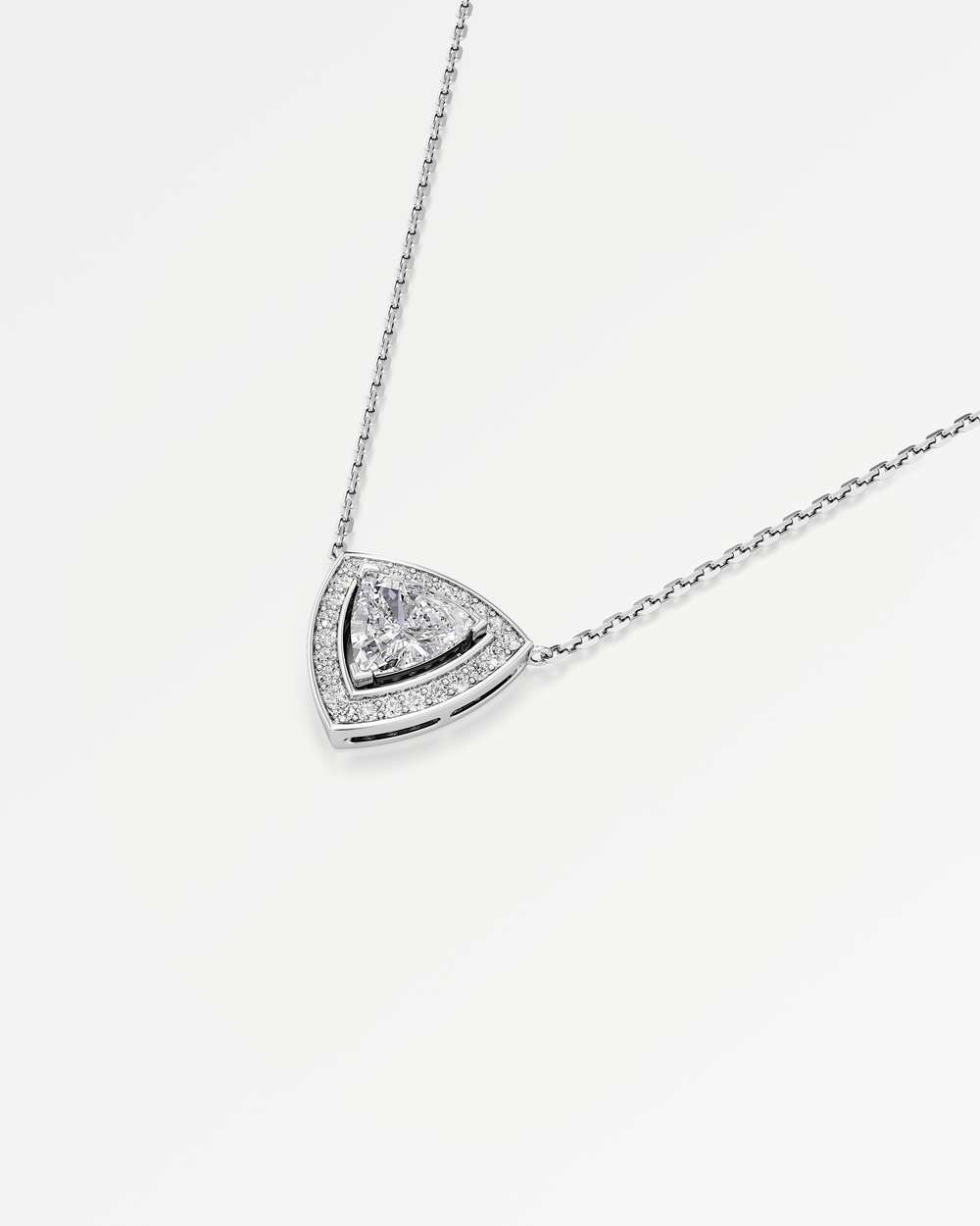 Celeste Diamond Halo Necklace