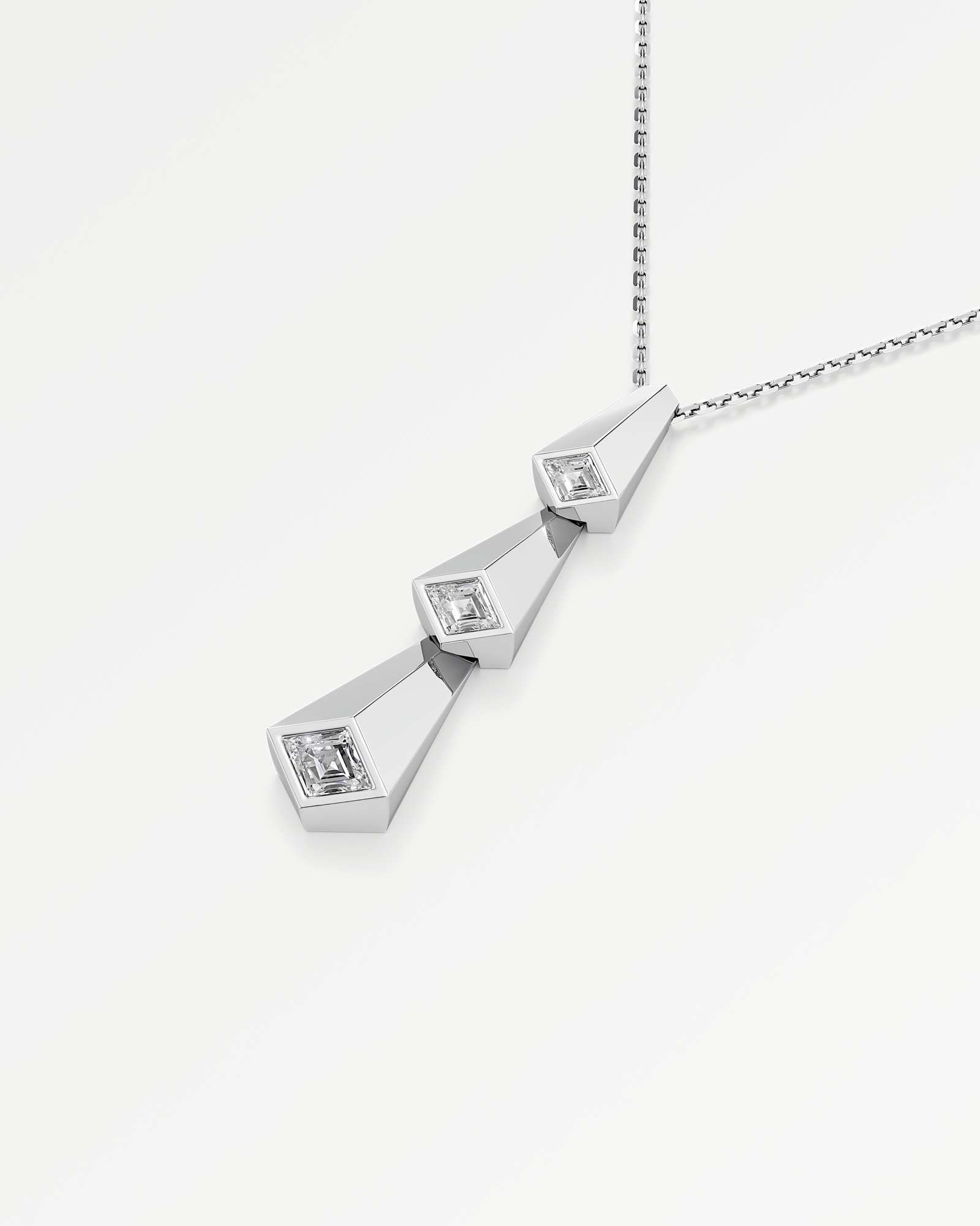AM To Beyond Trelis Diamond Pendant, In 14K White Gold (0.62 ctw)