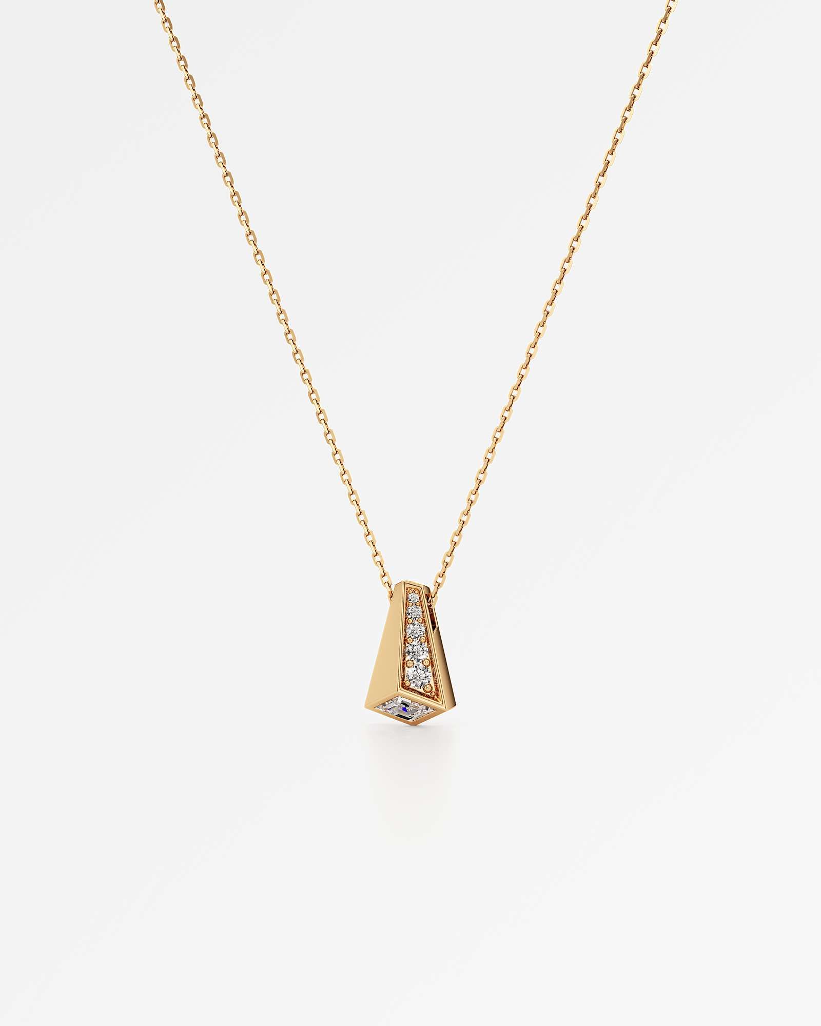 AM To Beyond Elvion Pavé Diamond Pendant, in 14K Yellow Gold (0.45 ctw)