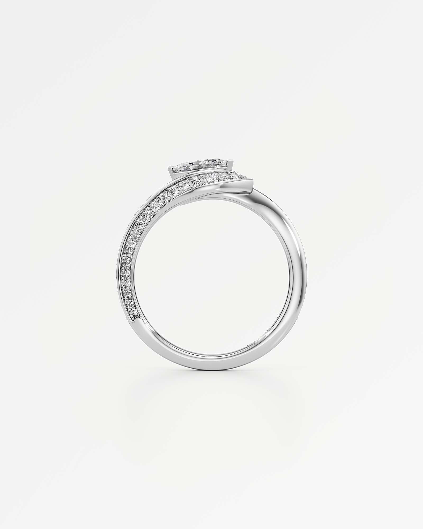 You Oracle Diamond Engagement Ring, In 14K White Gold (0.73 ctw)