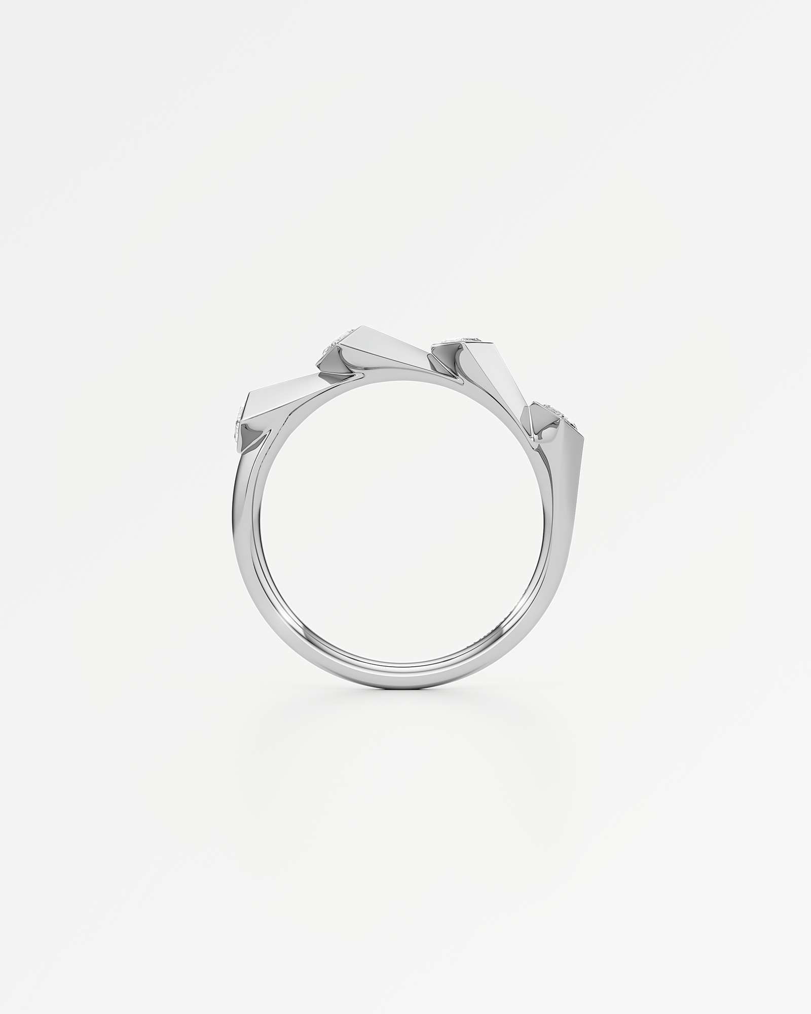 AM To Beyond Quartium Pavé Diamond Ring, in 14K White Gold (0.74 ctw)
