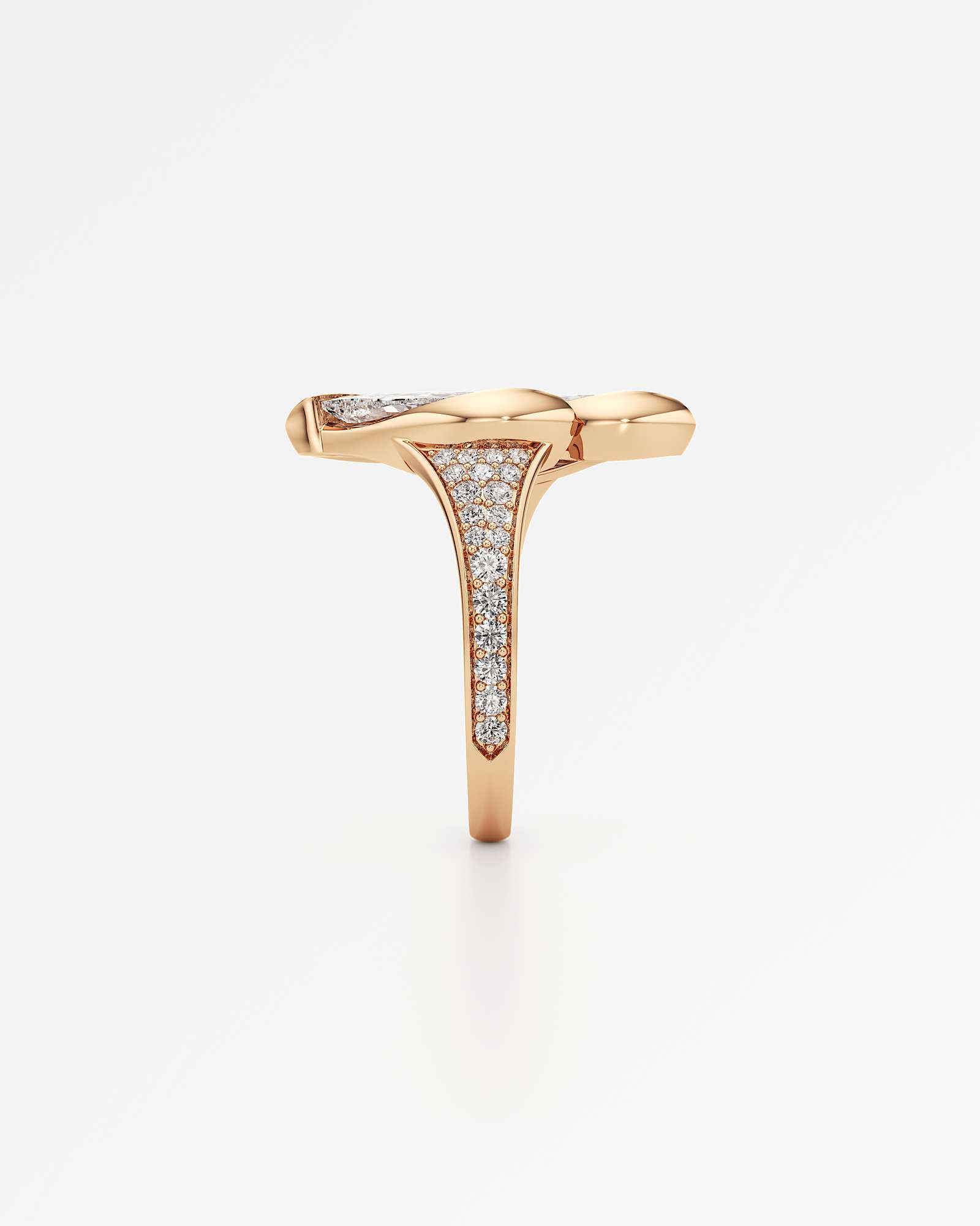 Glimmer Aquene Diamond Ring, In 14K Rose Gold (2.34 ctw)