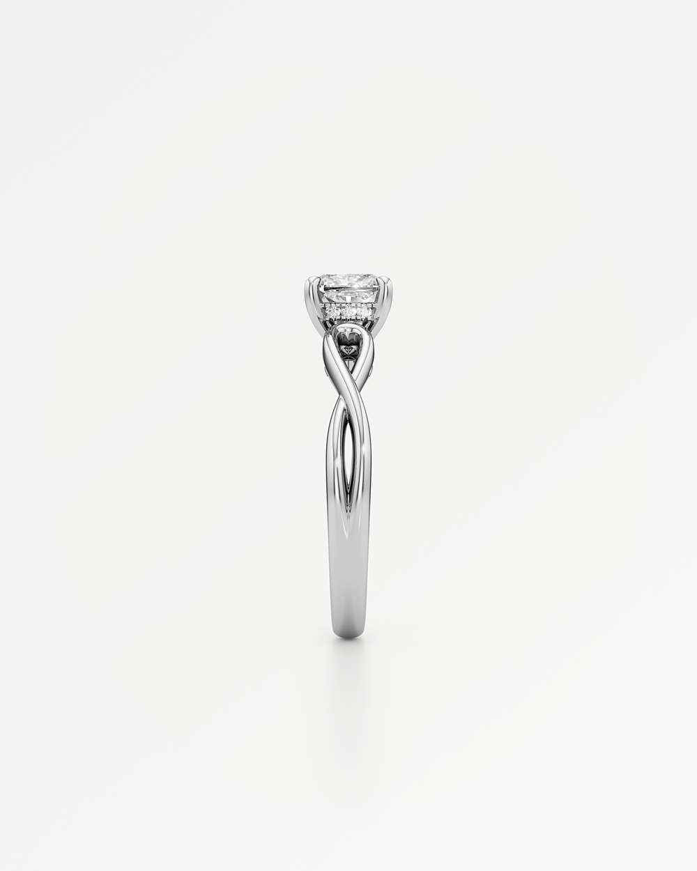 Amelia Hidden Halo Diamond Engagement Ring
