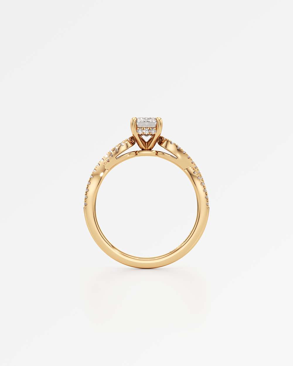 Alessia Hidden Halo Diamond Engagement Ring
