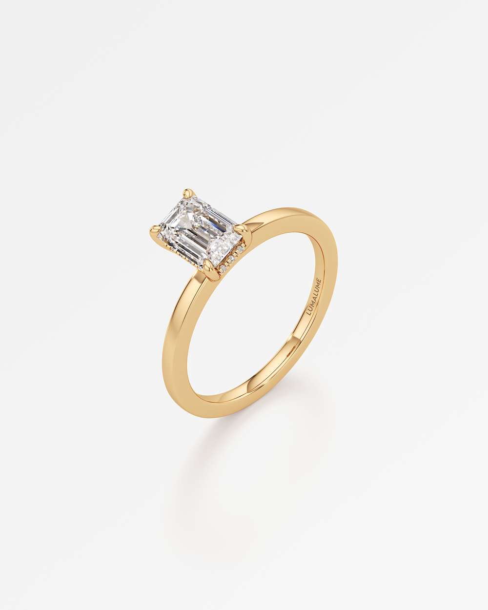 Elin Hidden Halo Diamond Engagement Ring