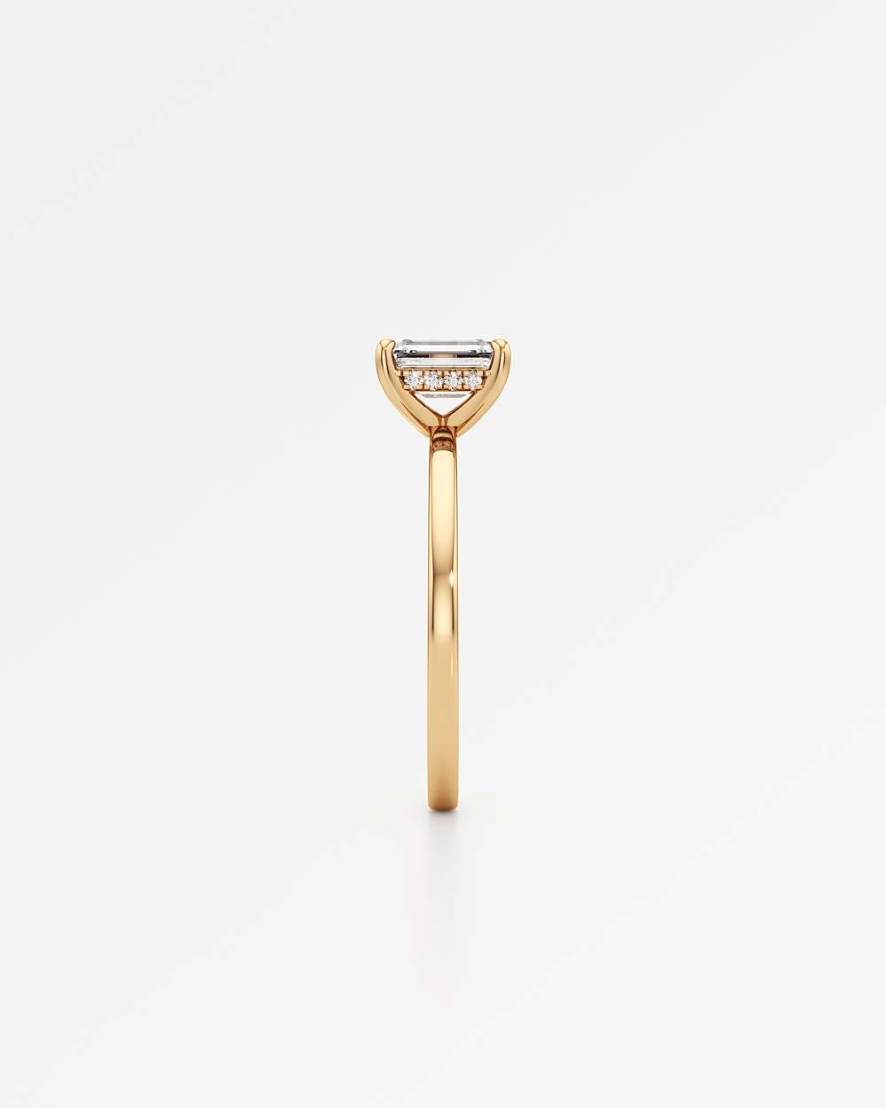 Elin Hidden Halo Diamond Engagement Ring