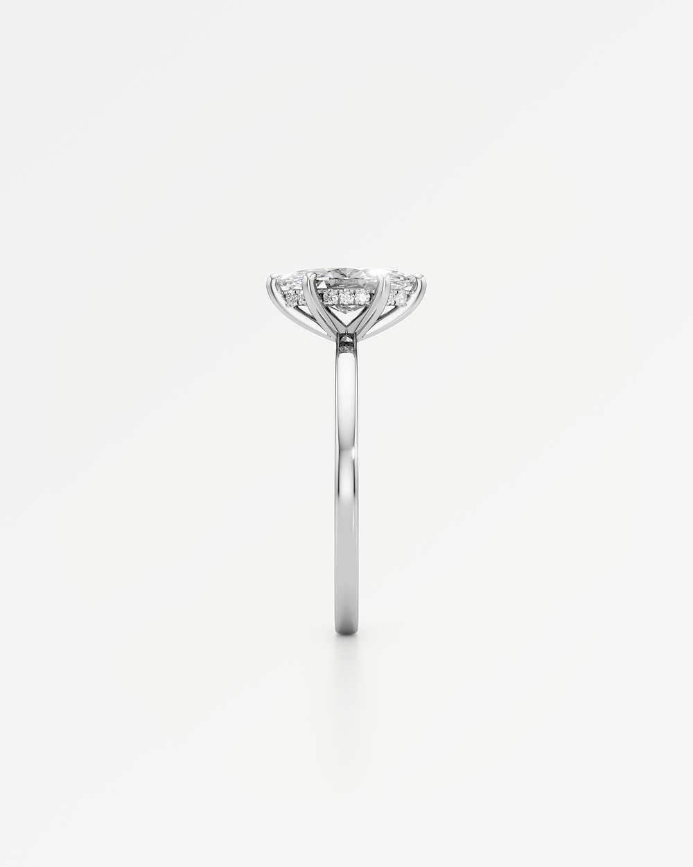 Elin Hidden Halo Diamond Engagement Ring