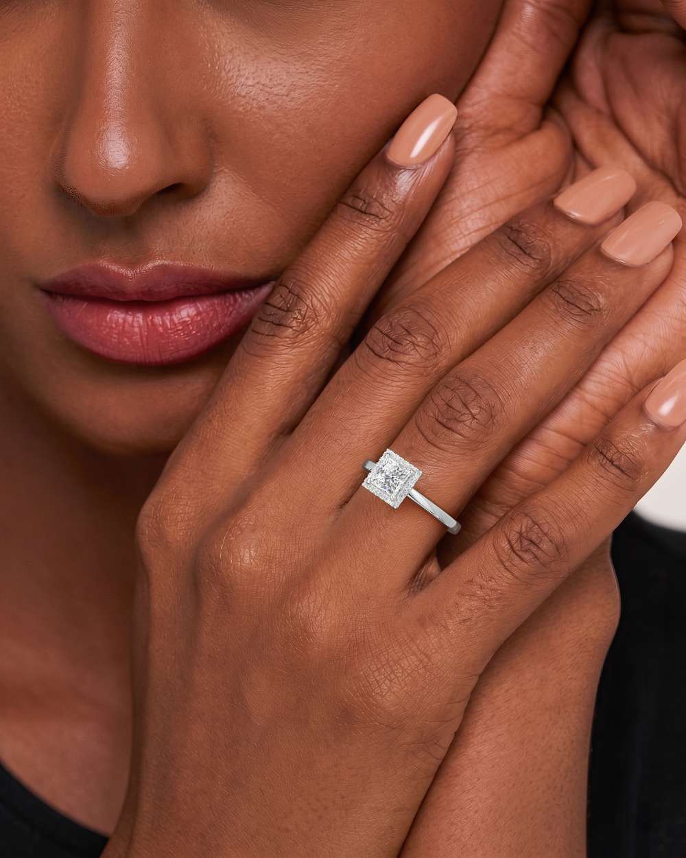 Elin Halo Diamond Engagement Ring