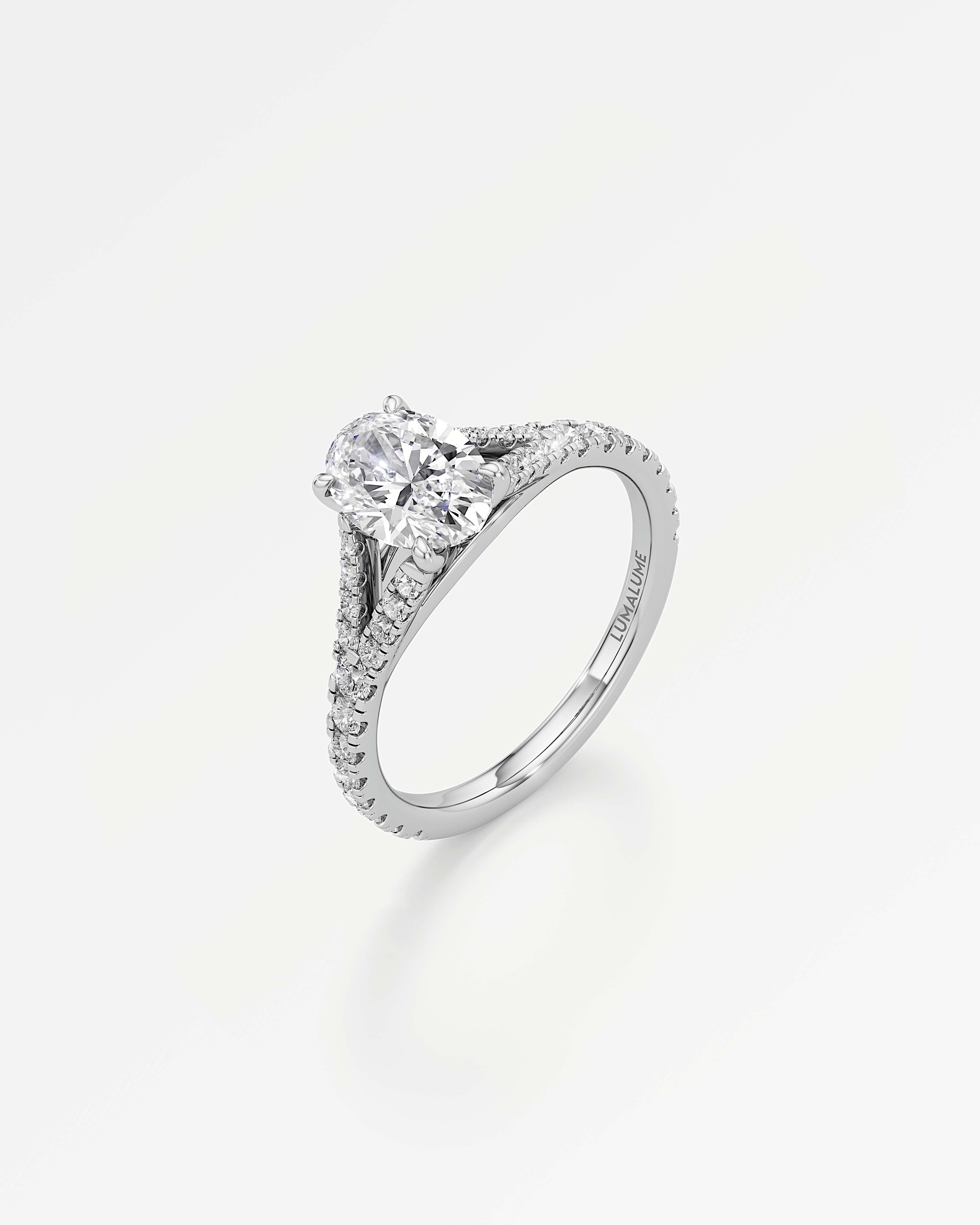 Verve Marisol Solitaire Diamond Engagement Ring, With 1.00 ct Oval Cut in 14K White Gold (1.41 ctw)