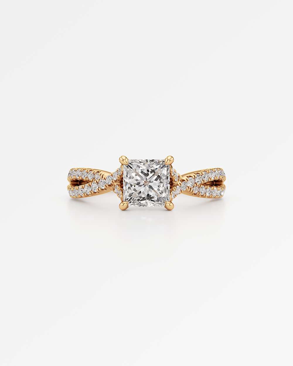 Arabella Hidden Halo Diamond Engagement Ring