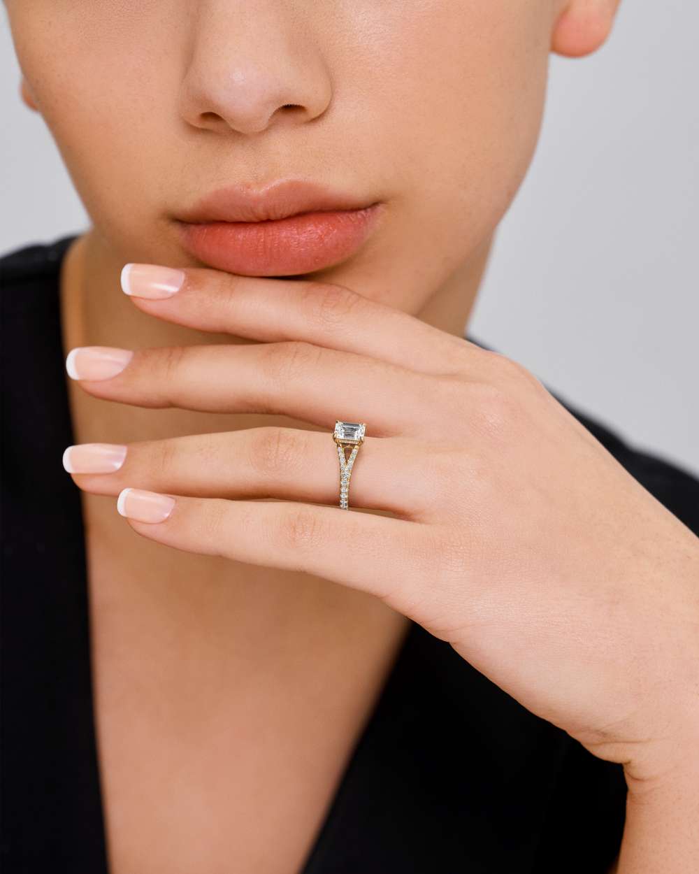 Marisol Hidden Halo Diamond Engagement Ring