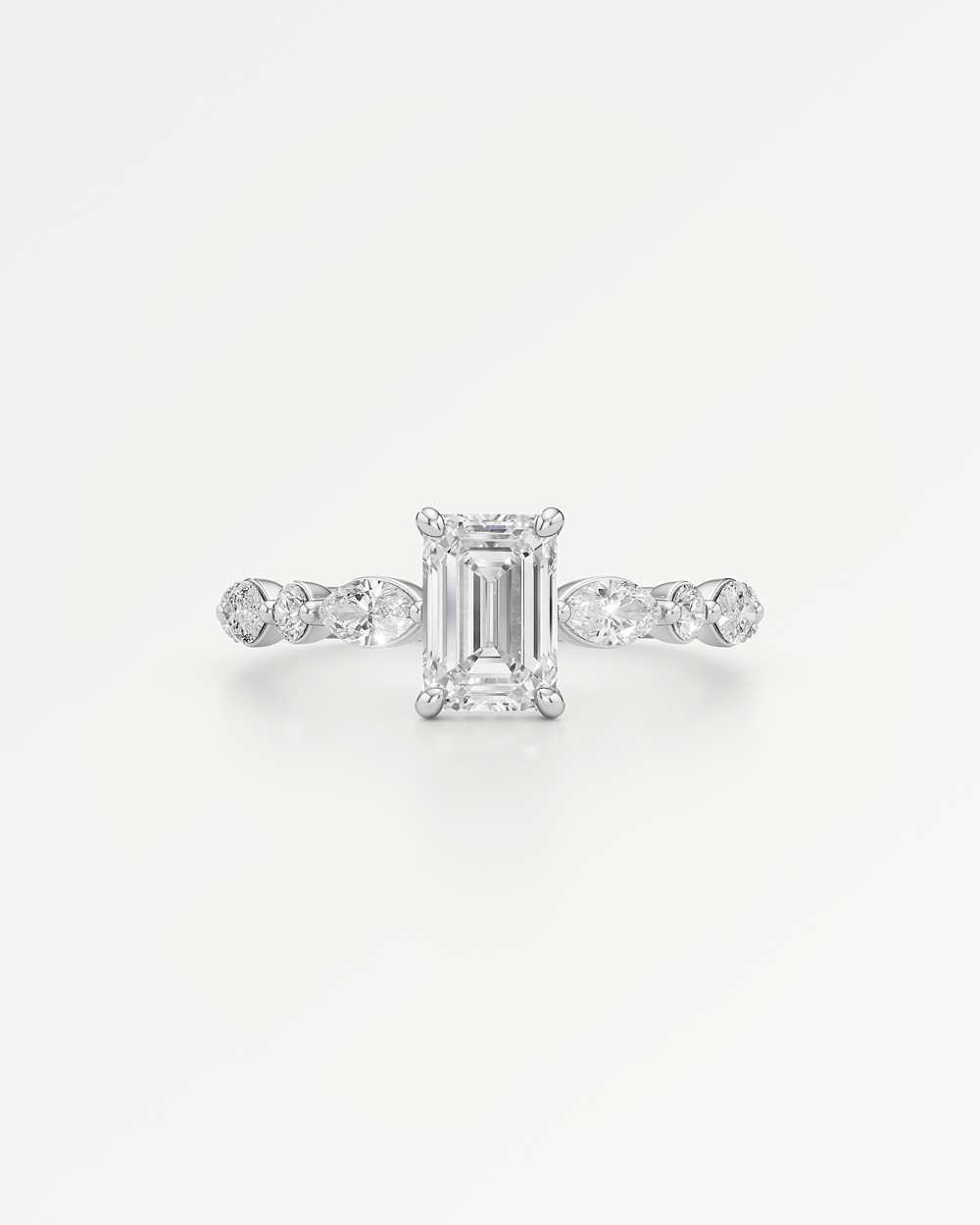 Zolaine Hidden Halo Diamond Engagement Ring