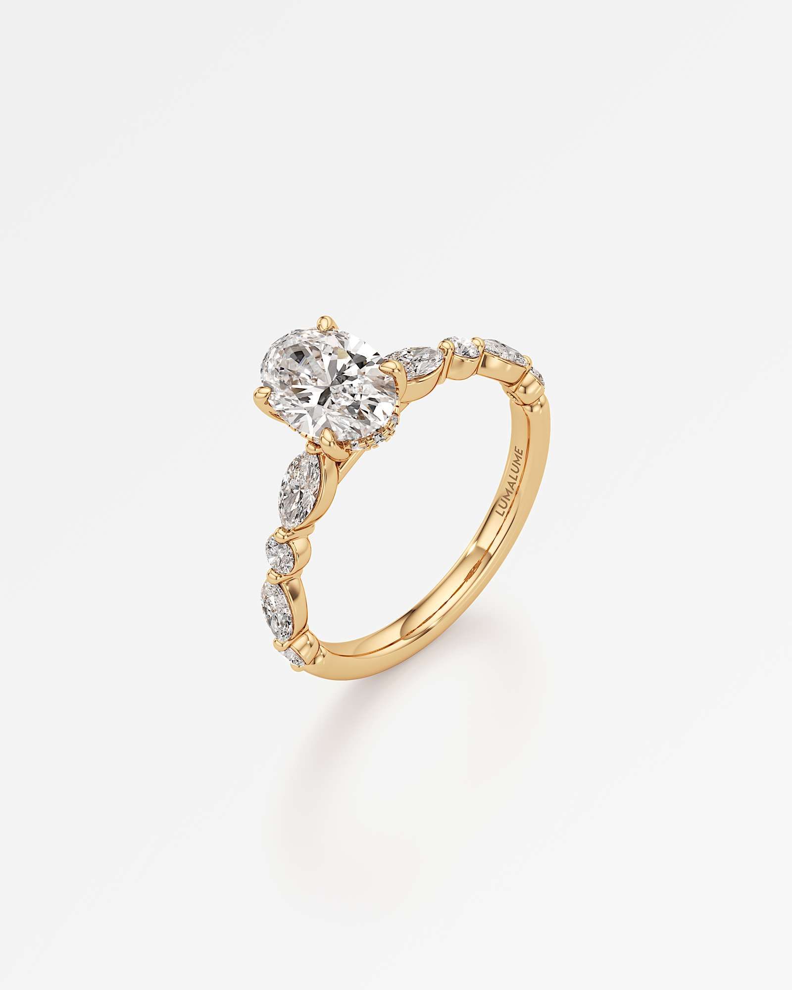 Zolaine Hidden Halo Diamond Engagement Ring