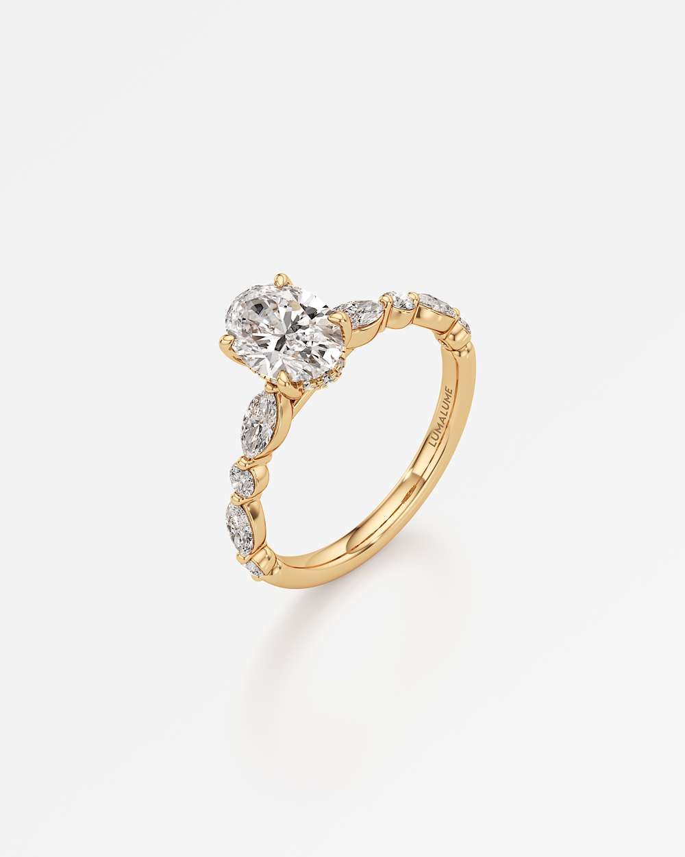 Zolaine Hidden Halo Diamond Engagement Ring