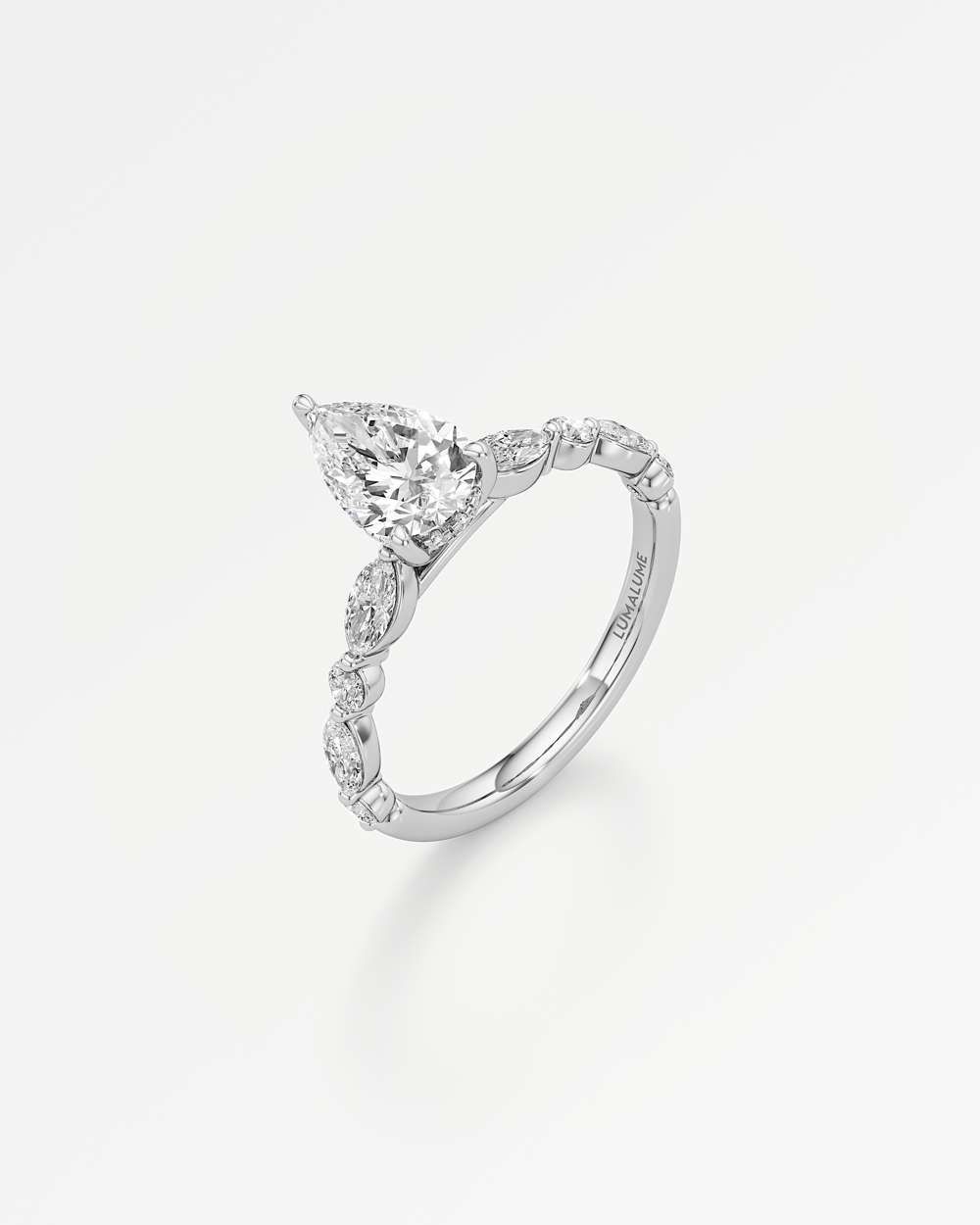 Zolaine Hidden Halo Diamond Engagement Ring